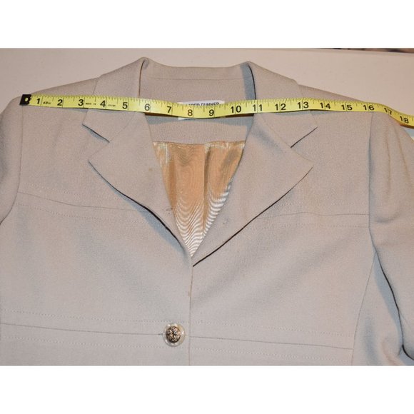 Vintage Alfred Dunner Women's Beige Wool Blazer Petite Size 6 6P Made in USA - Picture 4 of 15